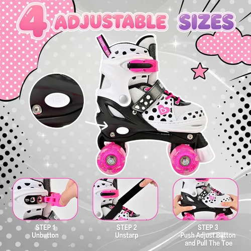 Miniatura 3 de SULIFEEL - Patines ajustables para niños para niños de 3-5, 5-8, 6-12 años con ruedas iluminadas ajustables de 4 tamaños, el mejor regalo para niños