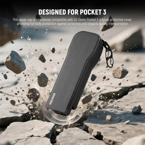 Miniatura 7 de NEEWER Funda protectora Pocket 3 con mosquetón, resistente a prueba de golpes, funda rígida de viaje, compatible con DJI Osmo Pocket 3 Gimbal Screen