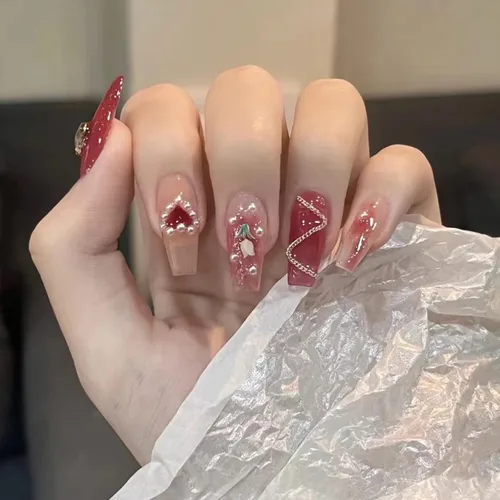 Miniatura 36 de LIGHT RAIN - Uñas a presión medianas con diseño de galaxia Andromeda, de lujo, reutilizables, de siete capas, con acabado UV, uñas postizas hechas a