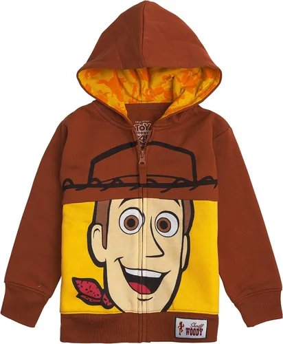 Disney Toy Story - Sudadera con capucha con cremallera para hombre, diseño de personajes de Buzz Lightyear, Sheriff Woody, tallas unisex