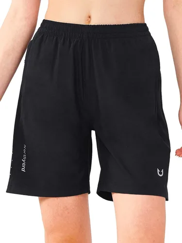 Miniatura 14 de NORTHYARD Pantalones cortos deportivos de senderismo para mujer, de secado rápido, ligeros, para gimnasio, entrenamiento, con 3 bolsillos