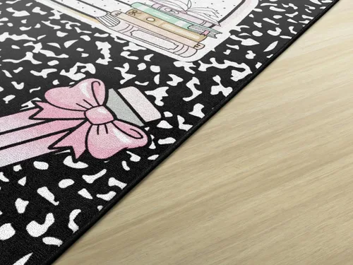 Miniatura 2 de Flagship Carpets Book Club - Cuaderno de composición con lápiz de lazo, alfombra educativa para habitación de los niños, alfombra de aula infantil