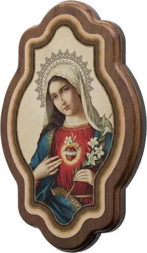 Miniatura 3 de Intercession Arte de pared enmarcado del Sagrado Corazón de Jesús y la Virgen María, juego de 2 piezas