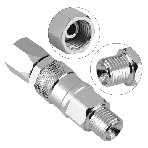 Miniatura 2 de Junta giratoria, junta giratoria de acero inoxidable de 1/4 de pulgada, suministros de pintura de alta presión, pistola de pulverización sin aire
