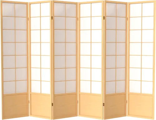 Miniatura 7 de Red Lantern Pantalla Zen Shoji de 5.9 ft de altura - Miel - 3 paneles