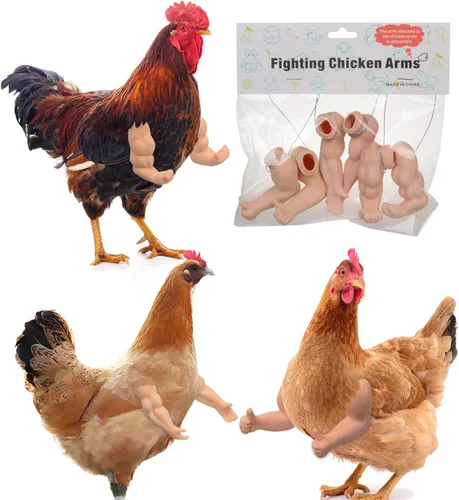 Miniatura 5 de Enrichoice 3PCS 3D Printed Chicken Arms to Put on Chickens with 16 Interchangeable Accessories, Funny Chicken Hands Toys for Dress Up, Photos