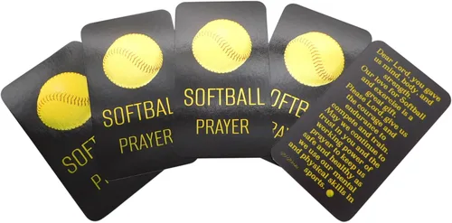Miniatura 2 de Westmon Works Juego de tarjetas de oración de sóftbol, recuerdo inspirador y espiritual para jugadores y entrenadores, tamaño cartera, tarjetas