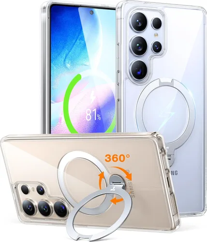 Miniatura 13 de TORRAS Soporte Magnético Giratorio de 360° para Funda Samsung Galaxy S24 Ultra, Compatible con Magsafe, Resistente a Golpes de Grado Militar Funda