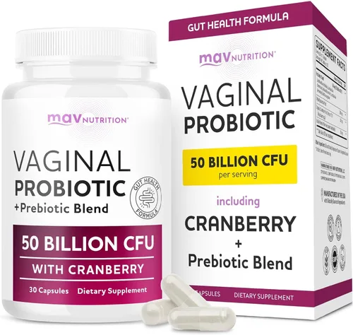 Probióticos vaginales | 50 mil millones de UFC para la salud vaginal y equilibrio del pH para mujeres | Equilibrio saludable de olor y levadura |