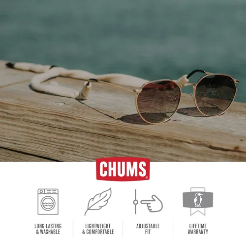 Miniatura 4 de Chums Original de algodón - Sujetador de seguridad para anteojos unisex - Ajuste ajustable y fabricado en EE. UU. (tamaño de punta estándar)