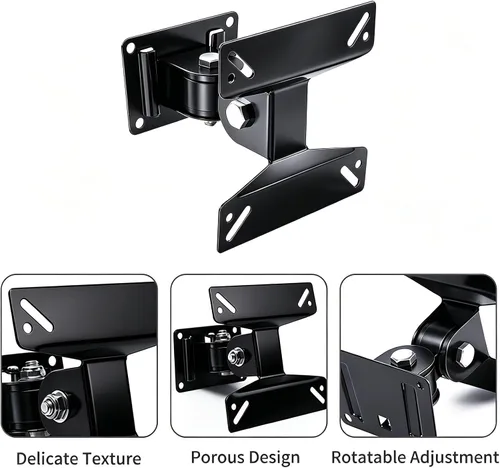 Miniatura 3 de Soporte de pared para monitor de TV con articulación giratoria para la mayoría de televisores de pantallas planas LED LCD de 14 a 24 pulgadas, VESA