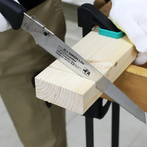 Miniatura 2 de KAKURI Sierra de mano japonesa [carpintería] Sierra de tracción japonesa de 8-1/4 pulgadas con cubierta de cuchilla, fabricada en Japón