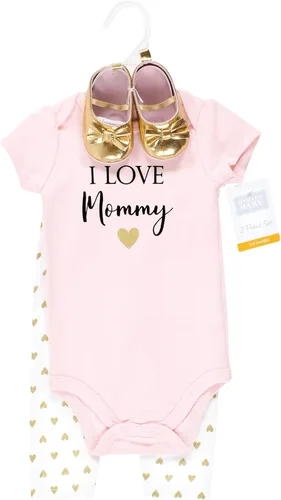 Miniatura 2 de Hudson Baby - Conjunto de mameluco, pantalón y zapatos de algodón, para bebé