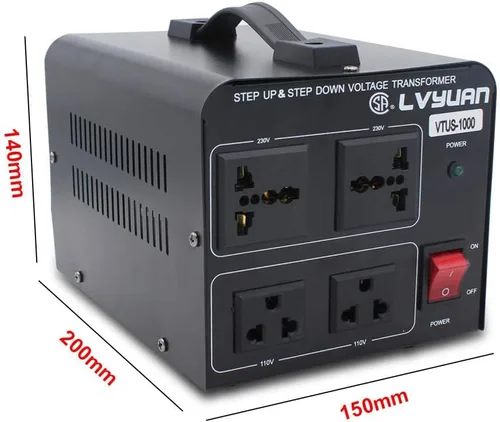 Miniatura 5 de Cantonape Convertidor de transformador de voltaje de 800 vatios de aumento y bajada de 110-120 voltios a 220-240 voltios y de 220-240 voltios a