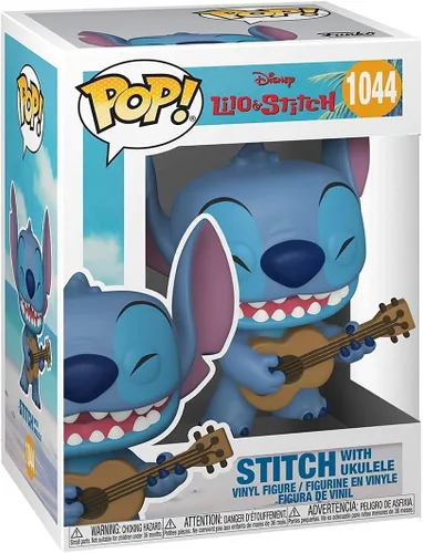 Miniatura 3 de Funko POP Disney: Lilo & Stitch - Figura de vinilo de Stitch with Ukelele Pop! (incluye funda protectora compatible con caja Pop Box), multicolor