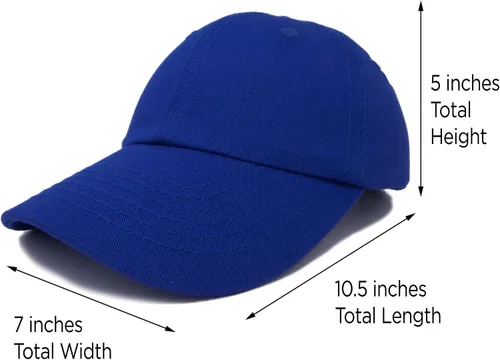 Miniatura 50 de DALIX Gorra de béisbol para papá, lisa, para hombre, mujer, algodón, ajustable, en blanco, sin estructurar, suave
