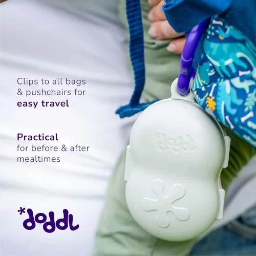 Miniatura 4 de doddl Estuche de utensilios de viaje para niños pequeños, se adapta a juegos de tenedores, cucharas y cuchillos, se engancha a bolsas y cochecitos