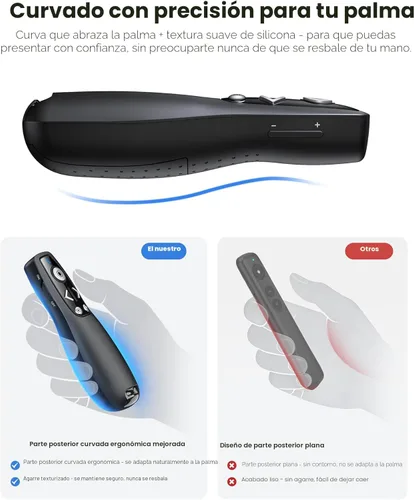 Miniatura 4 de Presentador Clicker Presentador Inalámbrico Remoto para PowerPoint, Clicker de PowerPoint con Control de Volumen PowerPoint Advancer de Diapositivas