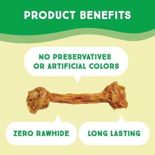 Miniatura 4 de Ultra Chewy Huesos anudados con tendón de pavo para perros - Premium totalmente natural, hipoalergénico, premio de masticación para perros de larga