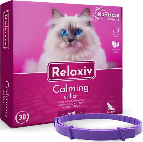 Collar calmante para gatos y productos antiansiedad para mascotas, collares de feromonas calmantes felinas y alivio del estrés para gatos, ayuda con