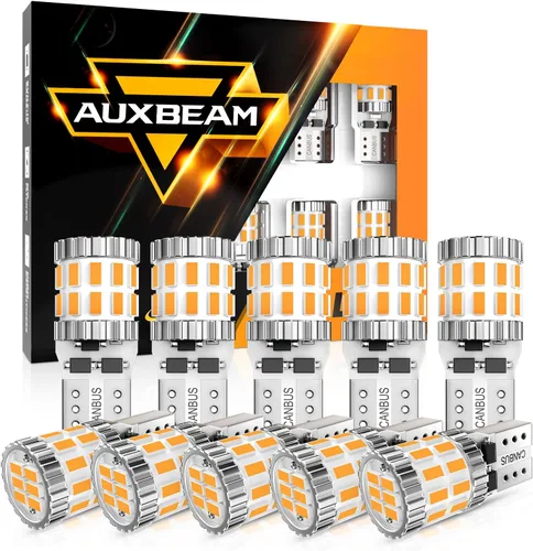 Miniatura 9 de Auxbeam Bombillas LED 194 mejoradas azules, 400% más brillantes, extremadamente brillantes, sin errores Canbus, bombillas LED 168 2825 T10 W5W