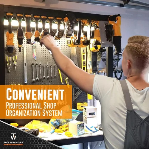 Miniatura 2 de Tool Wrangler Dewalt Organizador de Soporte de Herramientas - Compatible con 20V - 8 Soportes de Herramientas DeWalt Soporte de Pared para Taladro