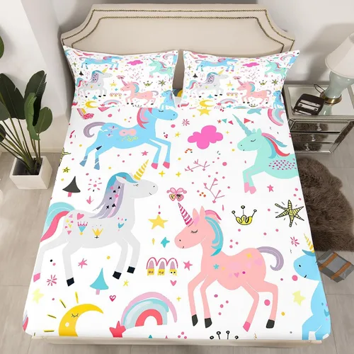Miniatura 7 de Labrador - Sábana bajera ajustable de dibujos animados de cachorros Kawaii para niños, niños y niñas, juego de ropa de cama para perros y mascotas