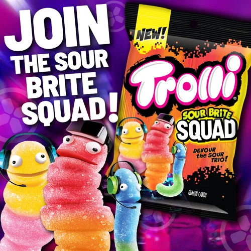 Miniatura 4 de Trolli Sour Brite Squad - Gomitas de caramelo, gusanos de goma agria, 6.3 onzas (paquete de 8)