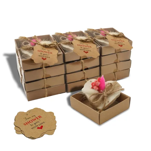 Miniatura 11 de Jabones en forma de corazón, paquete de 12 mini jabones perfumados hechos a mano para despedidas de soltera, fiestas de té, bodas, baby shower