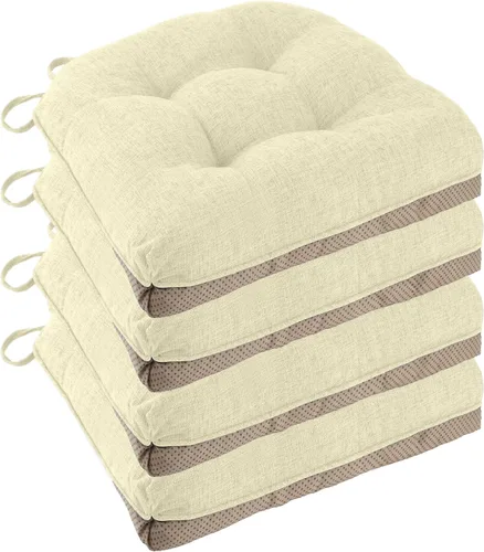 Miniatura 17 de Cojines Antideslizantes para Sillas de Comedor Juego de 4 Cojines para Sillas de Cocina 18"x18"x3" Cojines para Sillas Acolchados Cómodos y Suaves