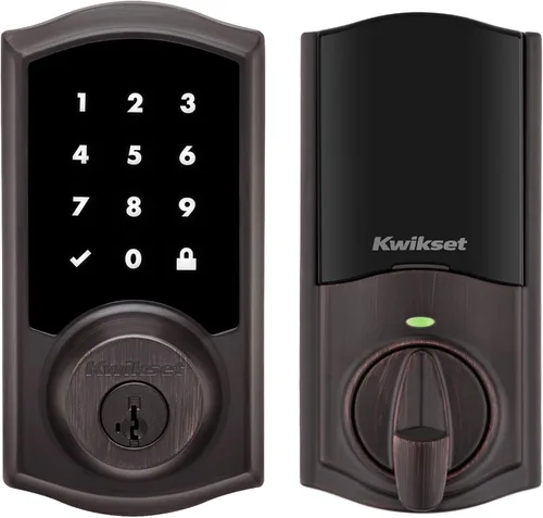 Miniatura 15 de Kwikset HomeConnect 918 Cerradura de pantalla táctil tradicional habilitada para Z-Wave de largo alcance, funciona con Ring Alarm, se requiere