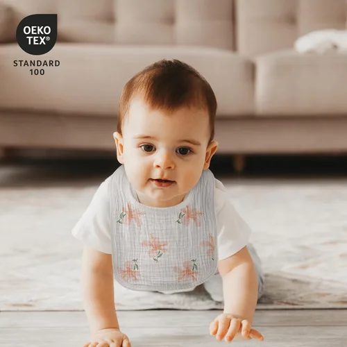 Miniatura 4 de Baberos de muselina unisex para niños y niñas, paquete de 10 baberos de algodón suave para babeo de dentición, regalo esencial de ducha
