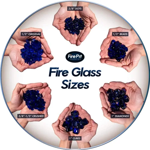 Miniatura 4 de Alpine Lake - Puntos mezclados de vidrio de fuego para fogatas o chimeneas de interiores y exteriores 10 libras 3/8 pulgadas