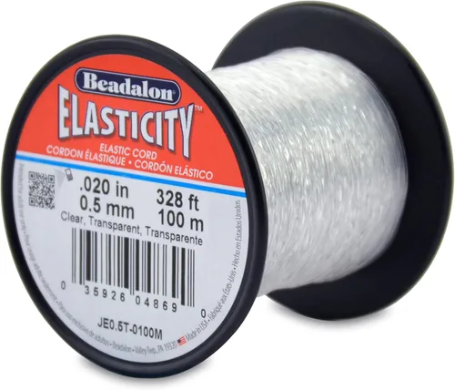 Miniatura 14 de Beadalon Elasticity - Cordón elástico (0,8 mm, 5 m), transparente