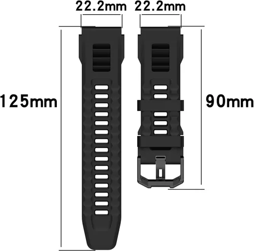 Miniatura 7 de Correas de reloj compatibles con Amazfit T-Rex Ultra Smart Watch Band de silicona suave de repuesto para mujeres y hombres Negro