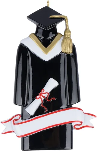MAXORA Adorno de Navidad personalizado de graduación, adorno de árbol de Navidad de graduado, regalo de graduación de felicitaciones, adorno de