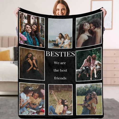 Miniatura 10 de YESCUSTOM Manta personalizada con fotos y texto, Manta familiar personalizada para adultos, niños y amigos, para cumpleaños, regalo conmemorativo