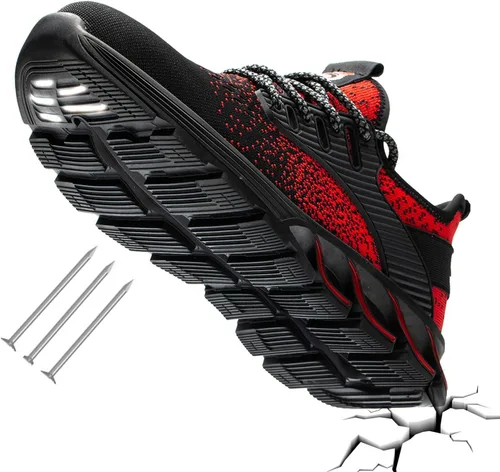 Miniatura 72 de SUADEX Zapatos deportivos con punta de acero para hombres y mujeres, indestructibles, ligeros, cómodos, antideslizantes, puntera compuesta