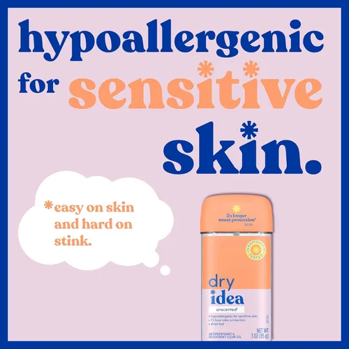 Miniatura 3 de Dry Idea Gel Desodorante y Antitranspirante para Mujeres - Hipoalergénico para Piel Sensible, 2 Veces Más Protección contra el Sudor, 72Hr