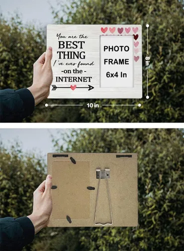 Miniatura 5 de FONDCANYON Eres lo mejor que he encontrado en el marco de fotos de Internet,Romántico Fechado Regalos Cumpleaños San Valentín Regalos para pareja