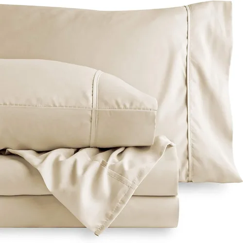Miniatura 10 de Sábanas de algodón de parcal de 600 hilos para cama de tamaño doble, sábanas de algodón de percal, tamaño doble, doble bolsillo, sábanas de algodón