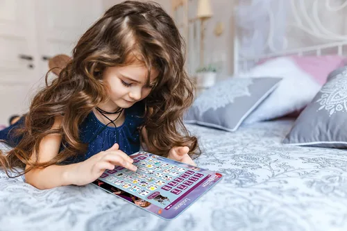 Miniatura 4 de LEXiBOOK Disney Frozen, Tablet Educativa de Aprendizaje Bilingüe, Aprende Letras, Números, Palabras, Ortografía y Música, Idiomas Inglés/Español