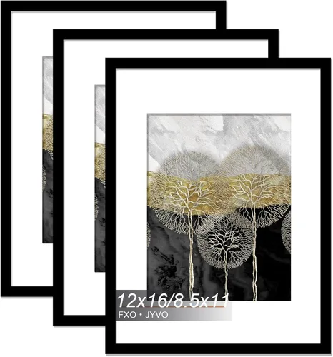 Miniatura 128 de Fxojyvo Marco de Fotos de 4x6, Muestra Foto de 3.5x5 con Paspartú o 4 x 6 Sin Paspartú, Liviano y de Alta Transparencia Marco de 4 por 6 para Pared