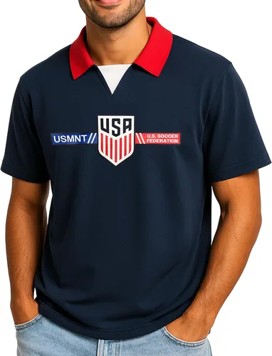 Miniatura 15 de Icon Sports Camiseta oficial del Día del Juego de la Federación de Fútbol de Estados Unidos, unisex para adultos Destacar Rojo