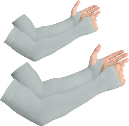 Miniatura 32 de YESLIFE Mangas de protección solar UV para hombres y mujeres, manga deportiva de enfriamiento UPF 50