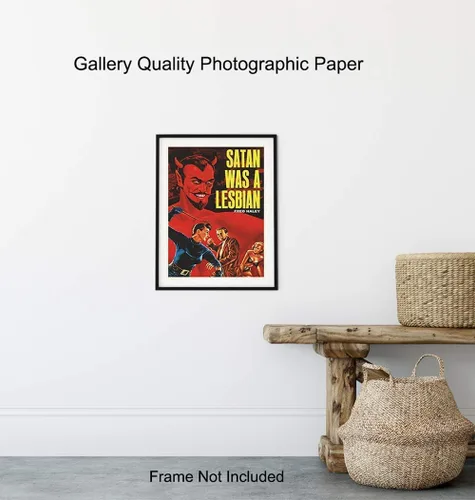 Miniatura 8 de Cartel de Satanás Era Una Lesbiana - Arte de Pared Vintage Retro de Película en Impresión - Regalos Lésbicos para Novia - Imagen Única y Genial