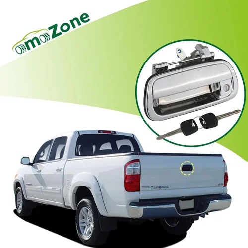 Miniatura 2 de Manija de Compuerta Trasera Manija de Pestillo de Compuerta Trasera con Cilindro de Cerradura de Llave Cromado Compatible con Toyota Tundra