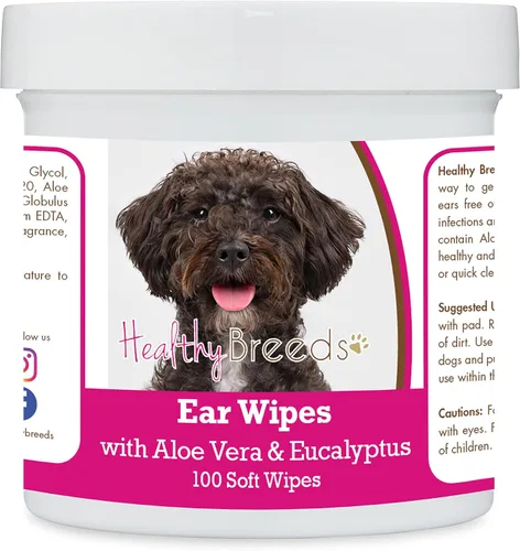 Miniatura 59 de Healthy Breeds Pastor alemán, silla de montar, toallitas de limpieza de oídos con aloe y eucalipto para perros, 100