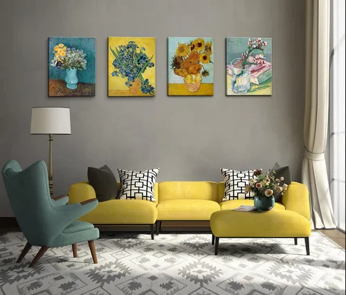 Miniatura 5 de dgbtcart Girasoles Lirios Florero de Flores por Vincent Van Gogh Arte de Pared en Lienzo, Reproducciones de Pinturas Clásicas Impresiones Obra