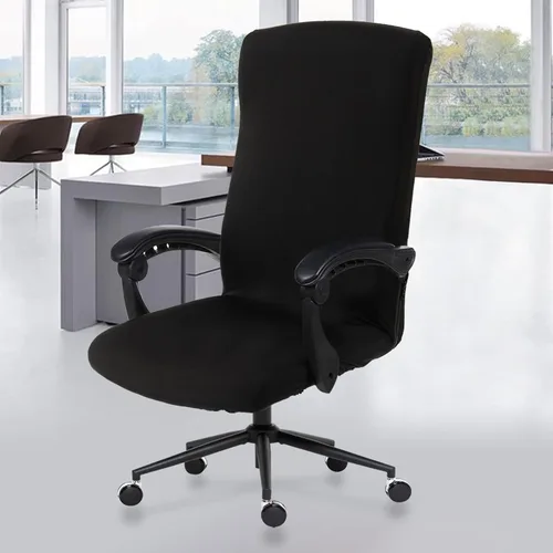 Miniatura 16 de Fundas elásticas para asiento de silla de oficina de escritorio - Funda universal de spandex para silla de computadora - Fundas removibles lavables
